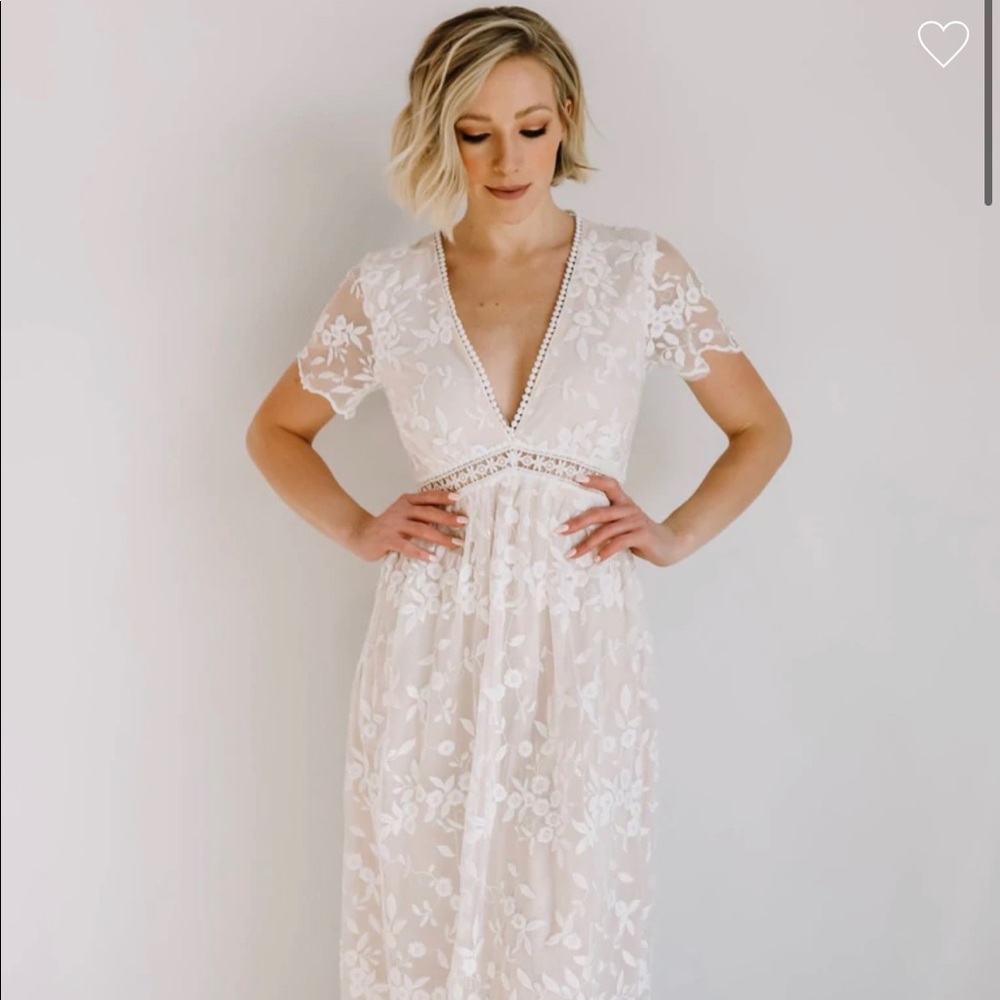 Lace Floral Maxi Dress